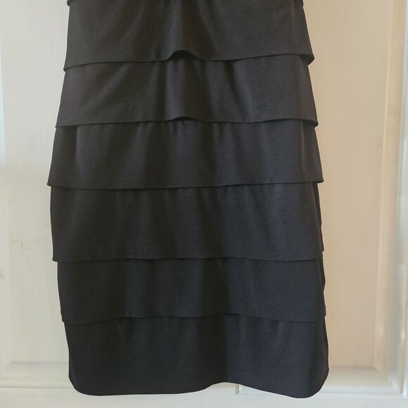 Sweet Storm Dress Womens Small Red Black Sleeveless Bodycon Cocktail Stretchy - Picture 6 of 6